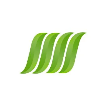 Vector logo design perfectly suitable for dynamic wave, ocean sea water wave  Stock Illustration