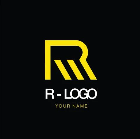 Vector logo design R abstract Stock Illustration