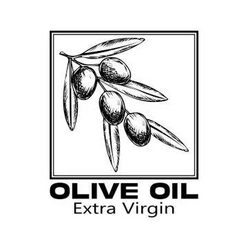 Vector logo design template and badge design for packaging for olive oil Stock Illustration