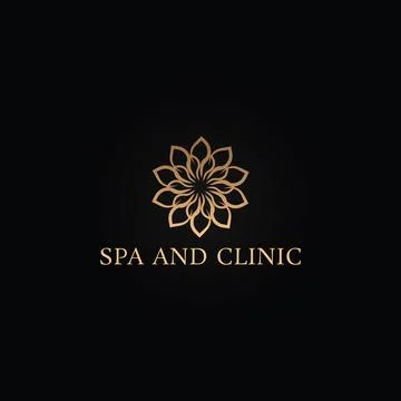 Vector logo design template and emblem with petals and lines Stock Illustration