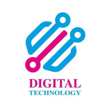 Vector logo design template for business. Technology sign Illustrazione stock