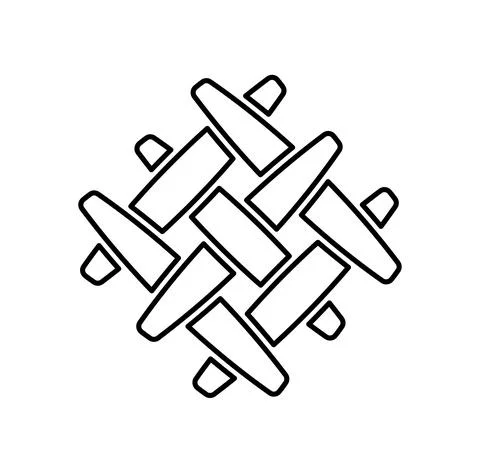 Vector logo design template for shop fabric, knitting, textile. Textile fabri Stock Illustration