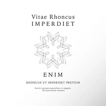 Vector logo design templates and emblems in trendy linear style Stock Illustration