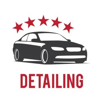 Vector logo for detailing car and tuning Stock Illustration