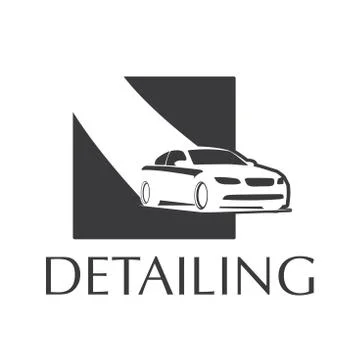 Vector logo for detailing car and tuning Stock Illustration