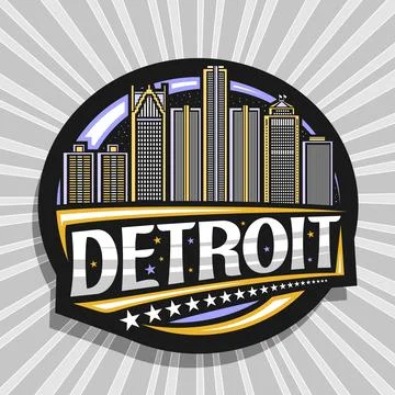 Vector logo for Detroit Stock Illustration