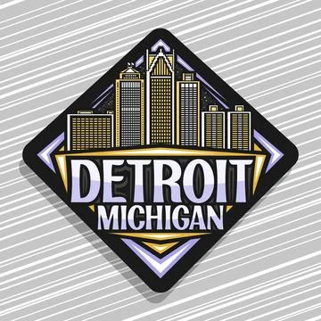 Vector logo for Detroit Stock Illustration
