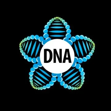 Vector logo dna 스톡 일러스트