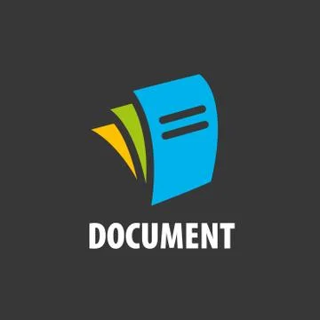 Vector logo document 스톡 일러스트