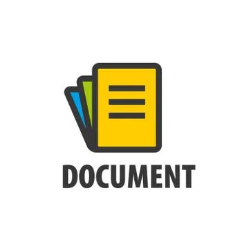 Vector logo document Stock Illustration