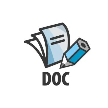 Vector logo document Stock Illustration