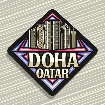 Vector logo for Doha Stock Illustration
