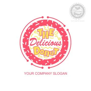 Vector logo with donut Stockillustratie
