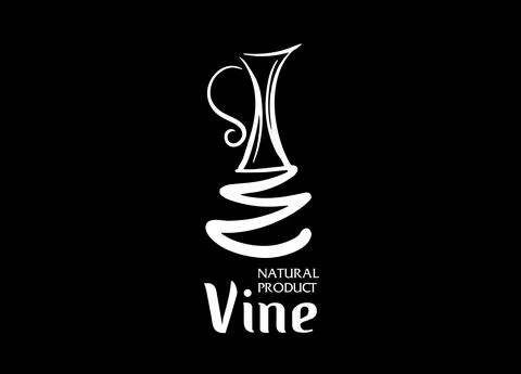 Vector logo drawn by hand. Wine Making Jug Stock Illustration