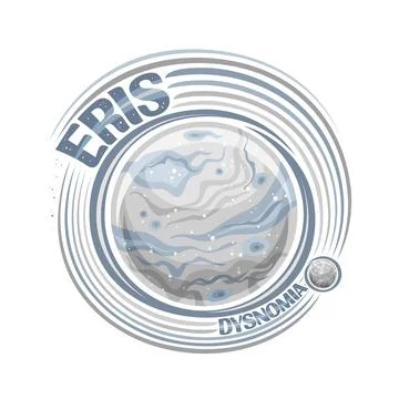 Vector logo for Dwarf Planet Eris Illustrazione stock