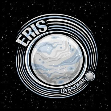 Vector logo for Dwarf Planet Eris Stock Illustration