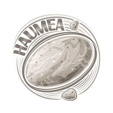 Vector logo for Dwarf Planet Haumea Stock Illustration