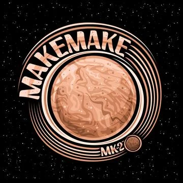 Vector logo for Dwarf Planet Makemake Illustrazione stock