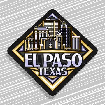 Vector logo for El Paso City Stock Illustration