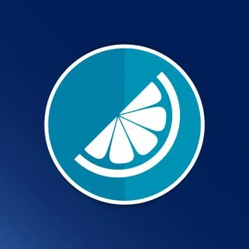 Vector logo element in orange slice vitamins Illustrazione stock