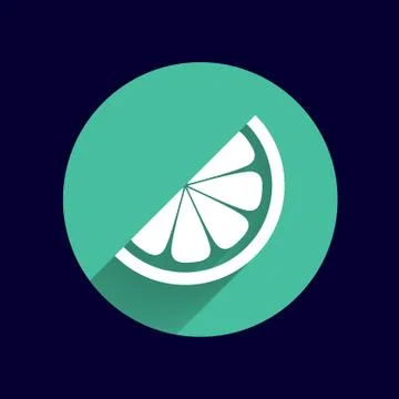 Vector logo element in orange slice vitamins Stock Illustration