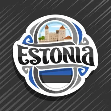 Vector logo for Estonia Illustrazione stock