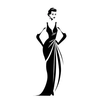 Vector logo of fahion model Stock Illustration
