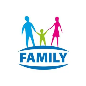 Vector logo family Stock Illustration