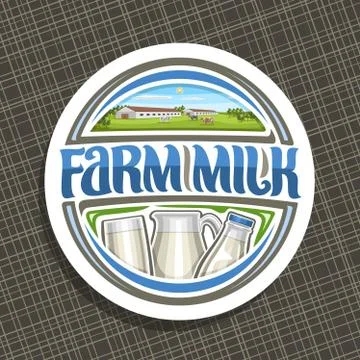Vector logo for Farm Milk Illustrazione stock