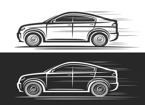 Vector logo for Fastback Car Stock Illustration