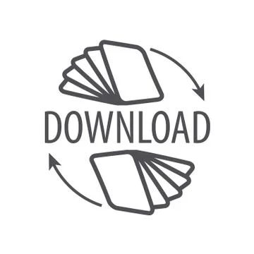 Vector logo file folder download Ilustración de archivo