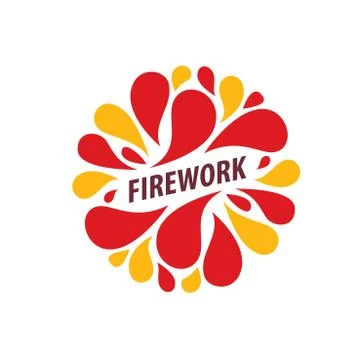 Vector logo firework 스톡 일러스트