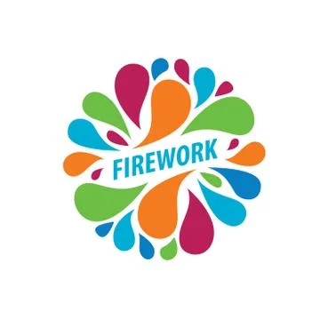 Vector logo firework Stockillustratie