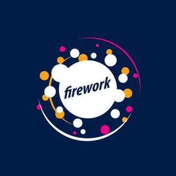 Vector logo firework Stockillustratie