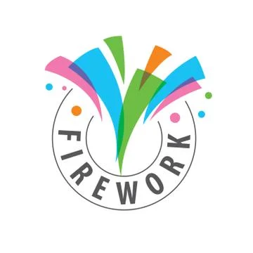 Vector logo for fireworks Stockillustratie