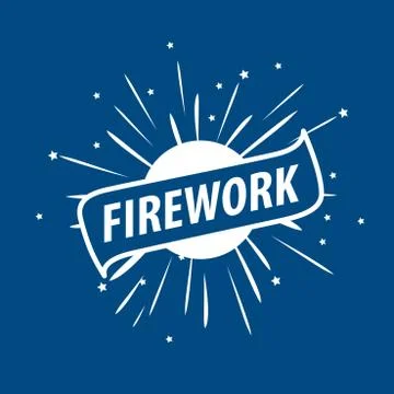 Vector logo for fireworks 스톡 일러스트
