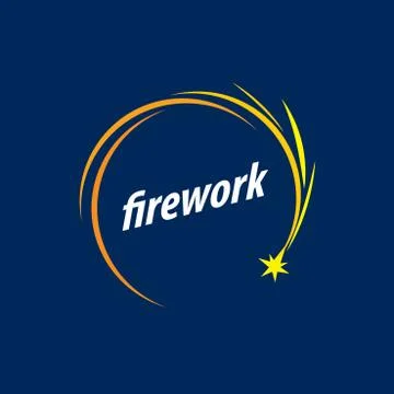 Vector logo for fireworks Stock Illustration
