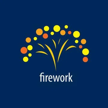 Vector logo for fireworks Stockillustratie