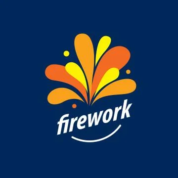 Vector logo for fireworks Stockillustratie