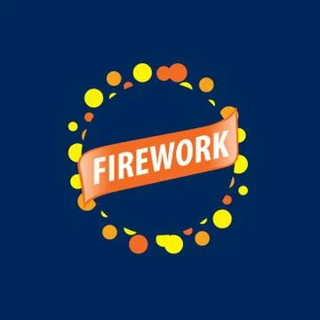 Vector logo for fireworks Stock Illustration