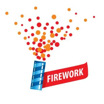 Vector logo for fireworks Stockillustratie
