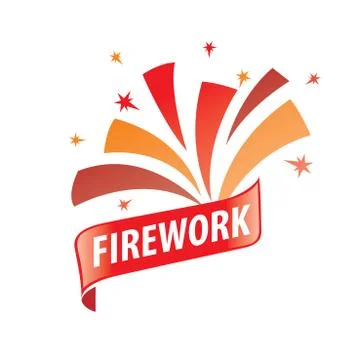 Vector logo for fireworks 스톡 일러스트