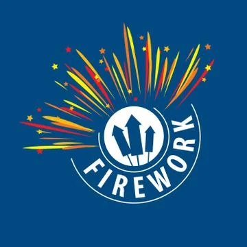 Vector logo for fireworks Stock Illustration