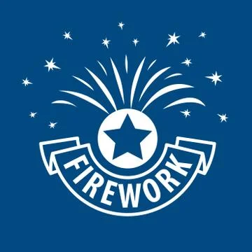 Vector logo for fireworks Stockillustratie