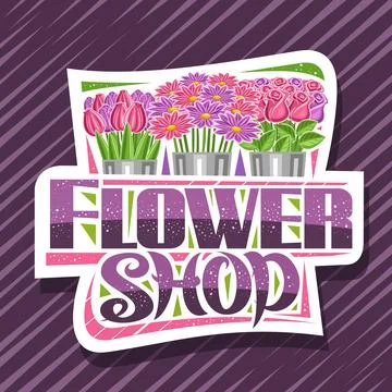 Vector logo for Flower Shop Stock Illustration