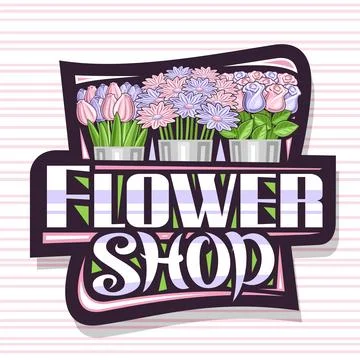 Vector logo for Flower Shop Stock Illustration