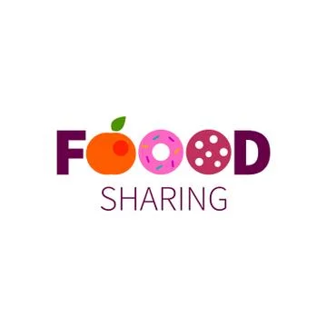 Vector logo foodsharing Stock Illustration