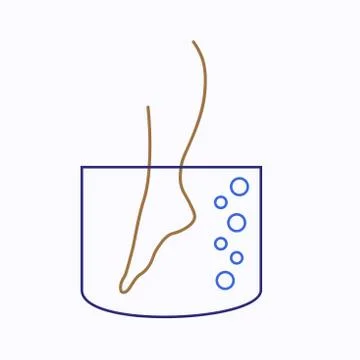 Vector logo of foot care for spa salon Stock Illustration