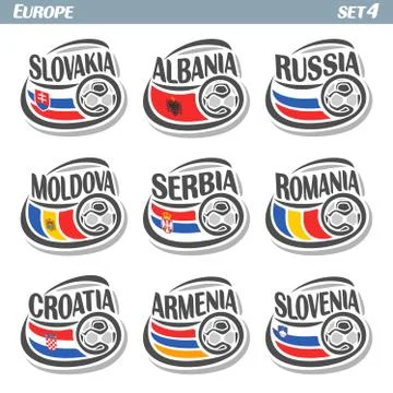 Vector logo for football flags Stock Illustration