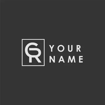 Vector for the logo in the form of font or letter GR. Stock Illustration